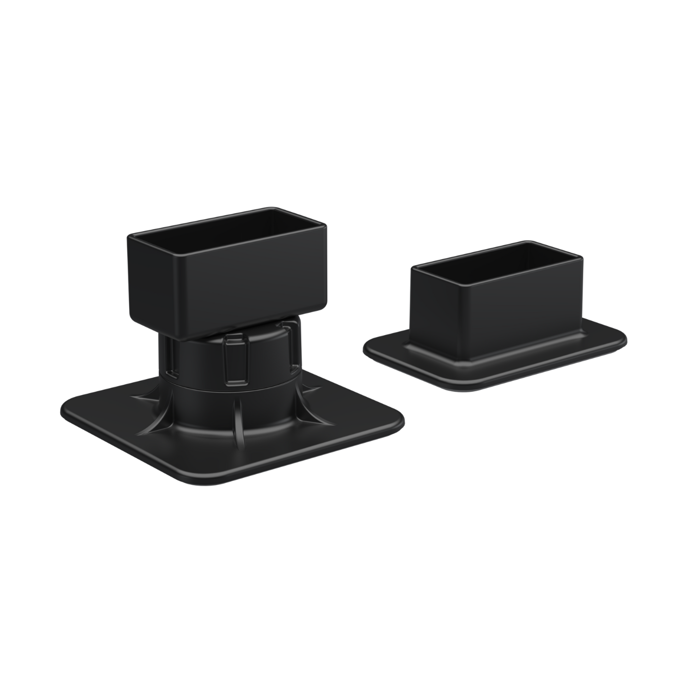 Wooden post with a black rack system attached