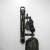 Accessory hooks and loops holding gloves and a bag on a ProFlex Rack